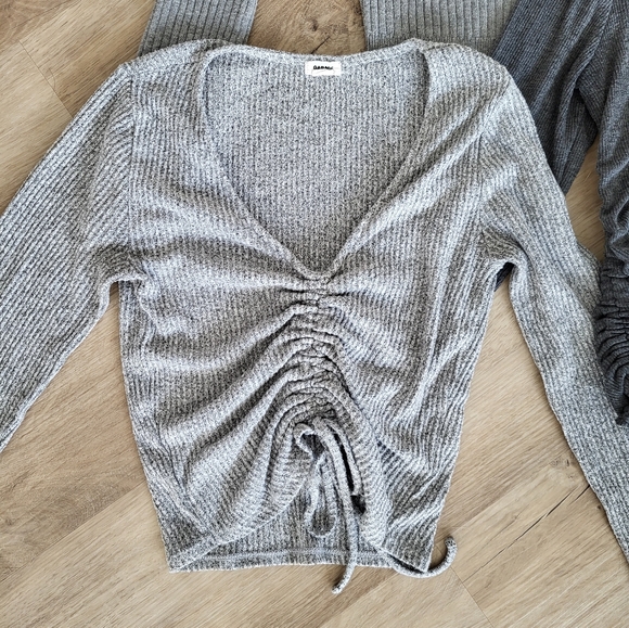 3-Pack Rib Knit Gray Tops - Picture 4 of 4